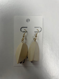Wood rock earrings